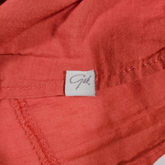 Go Silk Button Down Cotton Shirt, Red, Small - Picture 6 of 10